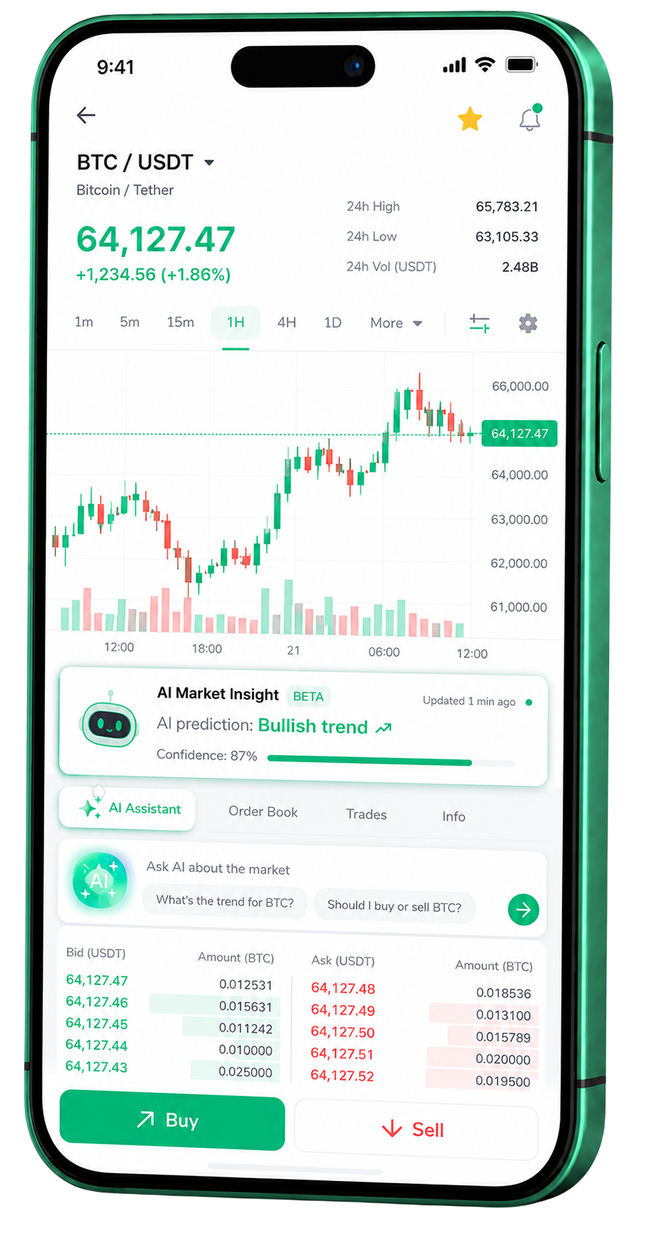 Application mobile de trading Verger Rendoire fonctionnant sur un smartphone